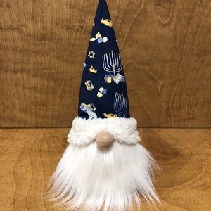 Menorah Gnome Hanukkah Jewish Decor Gifts Hebrew Dreidel Star Prosperity Lamp